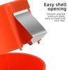 2PCS Egg Cracker Tool, Egg Shell Opener Egg Peeler for Hard Boiled Eggs, Handheld Egg Cracking Tool, Portable Eggshell Remover Egg Opener, Kitchen Baking Separator Tool for Home Dorm Kitchen (Orange)