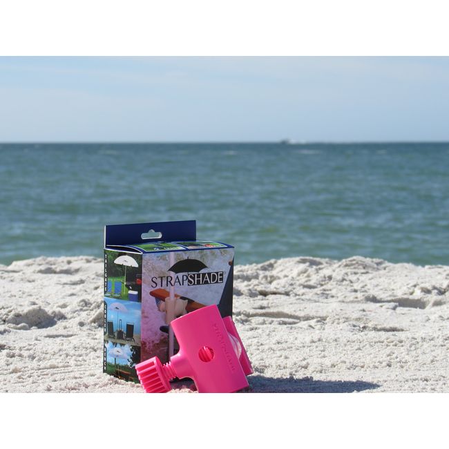 Beach Umbrella Anchor Mount Strap Shade (Color: Pink , White , or Green) (Pink)