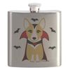 CafePress Draculacorgi3i Flask 7 oz Stainless Steel Drinking Flask