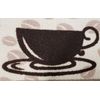 PRINTED KITCHEN RUG (nonskid back) (18" x 30") COFFEE CUP & BEANS, PD