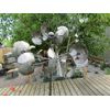 Heavy Duty Double Horizontal Cup Spinner Metal Welded Yard Stake Wind Spin