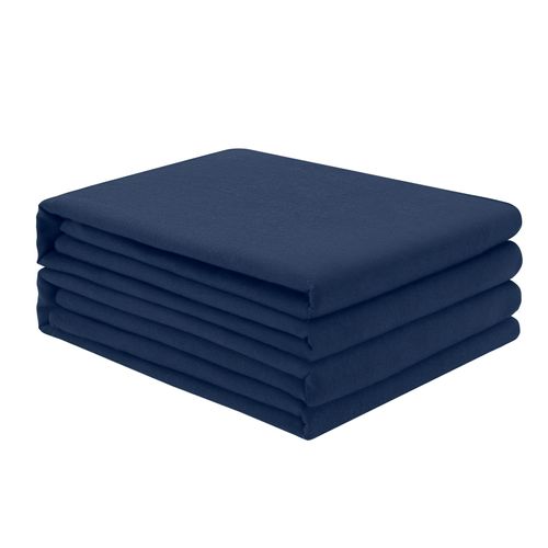 FreshCulture Twin Flat Sheets Only 2 Pack - Hotel Quality Flat Bed Sheets - Brushed Microfiber - Ultra Soft & Breathable - Wrinkle-Free - Easy Care - Flat Sheets Only Twin Size (Navy Blue)