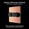 BG Electrical Intelligent Double Wall Dimmer Switch, 2 Way, Screwless Front Plate, Evolve, Polished Copper, 200W, PCDCP82B