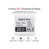 Waveshare 4.2inch NFC-Powered E-Paper Module, Black/White Display, 400x300 Resolution, Wireless Powered, Suitable for Equipment Labels