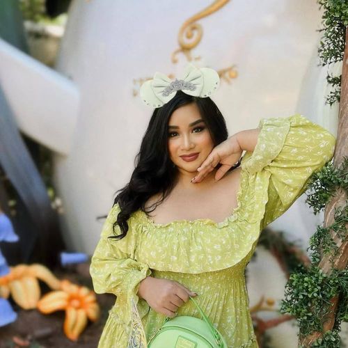 Trnerm Crown Mouse Ears Headband for Women Girls Tiana Mouse Ears Princess Mouse Ears Green Mouse Ears Princess Headband