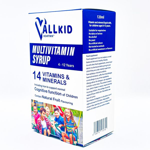 Children’s Multivitamin Syrup with Iron – 14 Vitamins & Minerals for Healthy Growth, Immune Support & Energy – for Kids 4-12 Years, 120ml