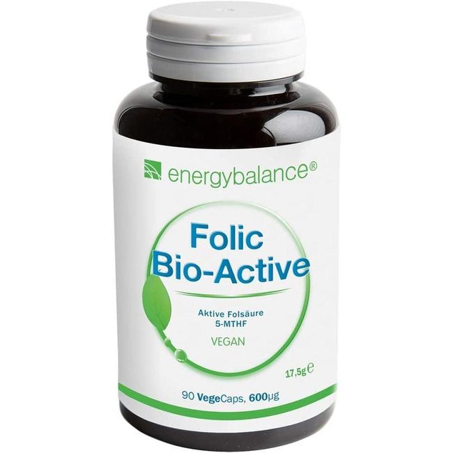 Direct purchase from Germany Folic Acid Vegan Folic Acid Organic Active Folic Acid 5 MTHF 500μg 90 Vegetarian Caps, quantity, see details