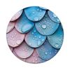 Fish Scale Pattern Waterdrop Mermaid Soft Pastel Fish Scale PopSockets Swappable PopGrip