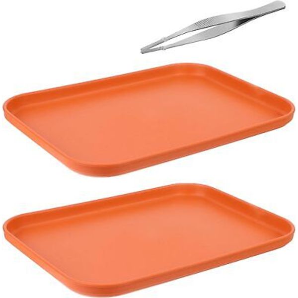 2 Pieces Reptile Food Water Dish, Feeding Bowl, Tortoise orange