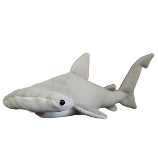 Hammerhead Shark Plush Stuffed Sea Animal, 15.7 Inch Dark Grey Simulation Hammerhead Shark Plush Stuffed Toy Simulate Real Shark Animal Plush Toy, Gift Pillow for Boys and Girls, Decorate Room