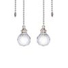 LuoQiuFa Ceiling Fan Pull Chains Pendant Pull Chain Extension Ceiling Fan Chain Extender for Ceiling Light Lamp Fan Chain 2Pcs (transparent)