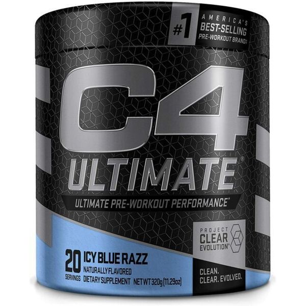 Cellucor C4 Ultimate Pre Workout Energy Supplement - Icy Blue Raz BB05/2024