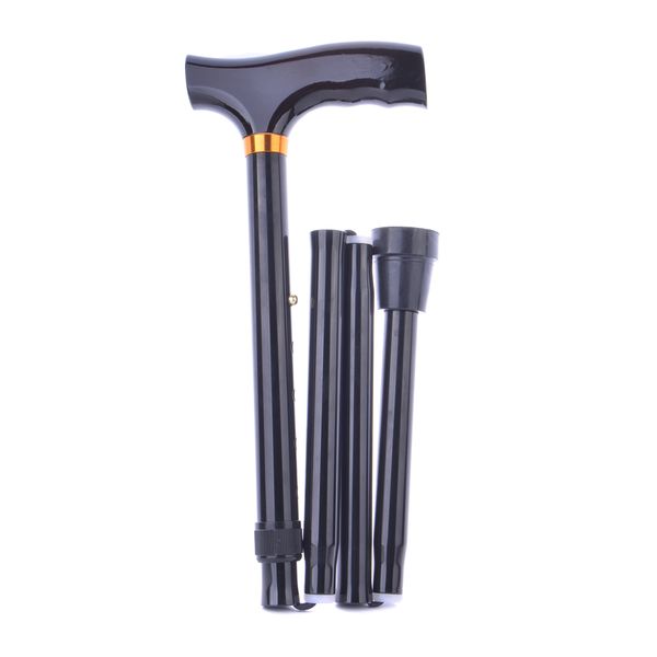 Ability Superstore Folding Walking Stick Black 31-35-inch Adjustable Height