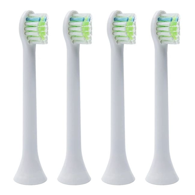 Replacement Compact Brush Heads, Compatible with Philips Sonicare Diamond Clean Toothbrush - 4 Pack