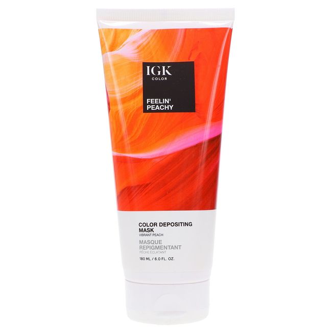 IGK Color Depositing Hair Mask Feelin Peachy (Vibrant Peach) 6 oz