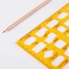 LIANXUE K Resin Flow Chart Symbol Drafting Template Ruler Stencil Measuring Tool Student