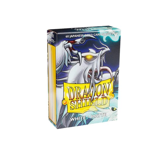 Arcane Tinman Dragon Shield Japanese Size Sleeves – Matte White 60CT - Card Sleeves Smooth & Tough - Compatible with Pokemon, Yugioh, & More– TCG, OCG,8 Inch,ART11105