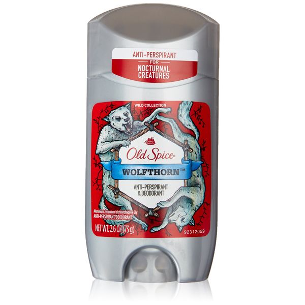 Old Spice Anti-Perspirant Wolfthorn Solid (76ml), 2.6 Ounce (Pack of 6)