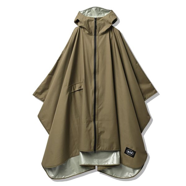 KiU K319-906 Rain Poncho, Daily Rain Poncho, Rain Protection, Bicycle, Heavy Rain, Typhoon, Rainy Season, Raincoat, Poncho, Rain Gear, Rain Gappa, Rain Gappa, Water Repellent, Waterproof, Storage Bag,