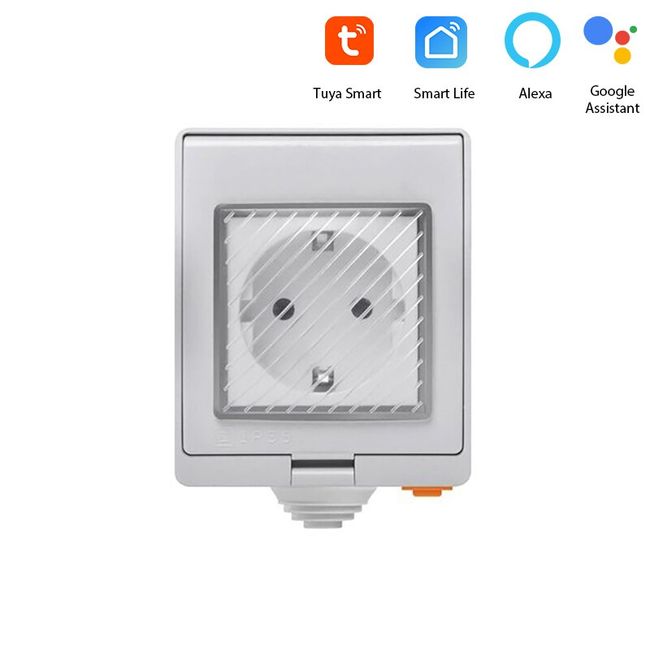 Tuya Wifi Smart Power Socket IP66 Waterproof Timer Outdoor Plugs