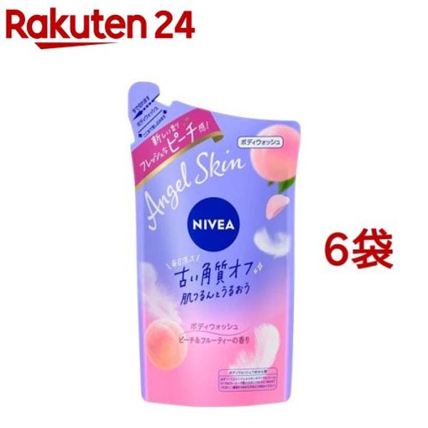 Nivea Angel Skin Body Wash Peach &amp; Fruity Scent Refill (360ml x 6 bags set) [Nivea] [Body Soap Recommended Foam Moisturizing Moist Dry Skin]