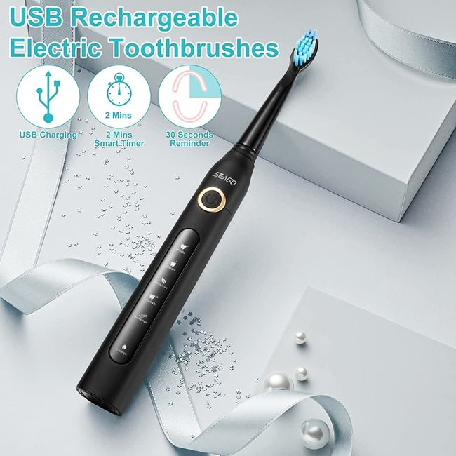 Electric Toothbrush Rechargeable Sonic Toothbrushes for Adults with 5 –  EveryMarket