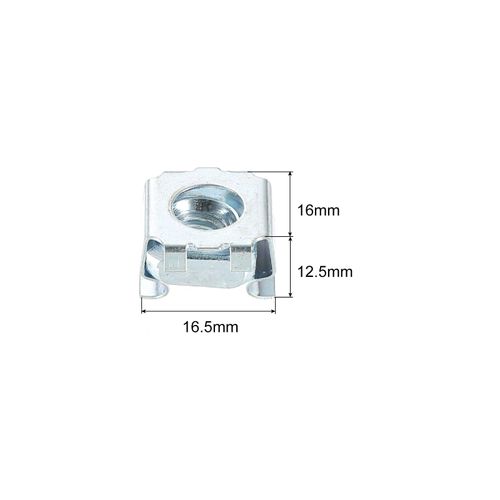 PATIKIL M8 Cage Nuts Carbon Steel for Server Rack Cabinets, Blue White Pack of 30