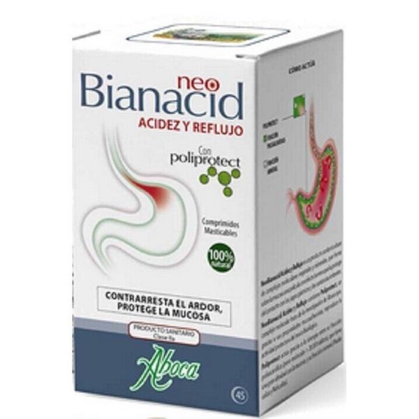 Aboca Neo bianacid 45 tablets x Acidity Stomach Reflux Gastritis