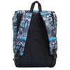 Seven Foldable Backpack, Handwritten, Turquoise, Double Compartment, School and Travel