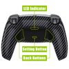 eXtremeRate Graphite Carbon Fiber Pattern Programmable Rise 2.0 Remap Kit for PS5 Controller - BDM-010 020, Upgrade Board & Redesigned Bottom Shell & 2 Back Buttons Attachment Set - Without Controller