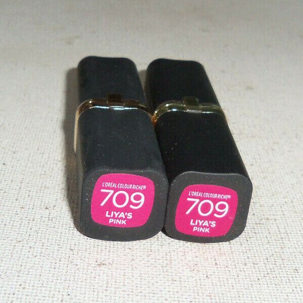 2 tube lot LOREAL COLOUR RICHE EXCLUSIVE COLLECTION LIPSTICK 709 LIYA'S PINK uns