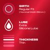 Durex Thin Feel Condoms, Regular Fit, 30s, Secure, Tighter, Natural Latex