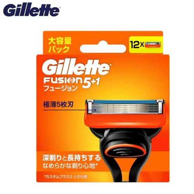 Gillette Fusion5+1<BR> Gillette Fusion [12 spare blades included]<BR> (3 packs of 4 pieces) Shaving mustache mustache replacement blade replacement blade (F)