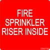 SignOptima™️ "FIRE SPRINKLER RISER INSIDE" ADA Compliant Braille Sign