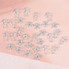 Title: Contains 30 star design nail parts. 3D rhinestone art perfect for acrylic nails. (silver)