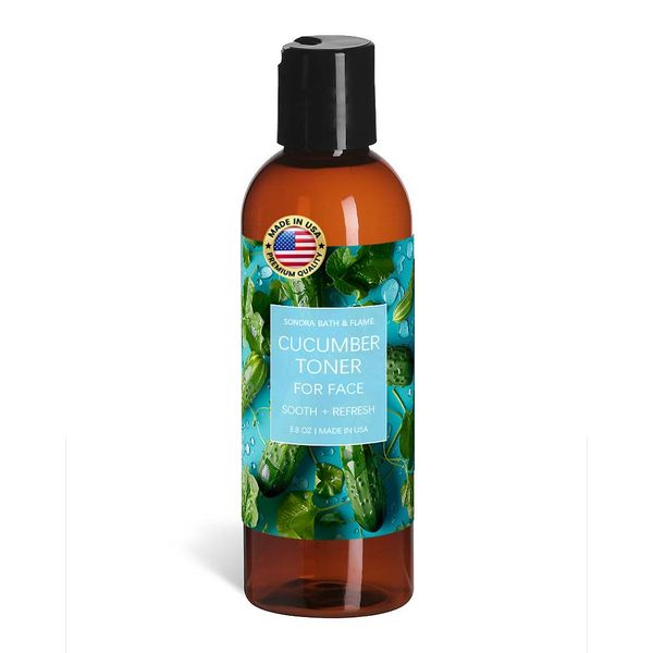 Cucumber Toner for Face - Made in USA - All Natural Certified Organic Refreshing Cucumber Facial Toner - Heavenly Natural Fresh Cucumber Scent