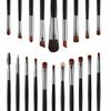 BS-MALL Makeup Eye Brush Set 20 Pcs Eyeshadow Brushes Makeup Brushes Rose Brown