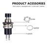 Clyxgs Momentary Push Button Switch，SPST Normal Open NO Switch 2 Pin Mini Micro 1A 250V AC Black +Red Cap 30 PCS