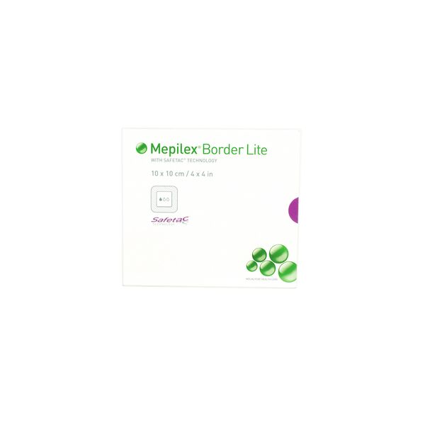Mepilex Border Lite 4" x 4" (10 x 10 cm) Thin Soft Silicone Foam Dressing