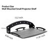 UineHiot Floating Shelf for Projector Wall Mount, 90-Degree Foldable, Loading Capacity 8.8lbs, Black