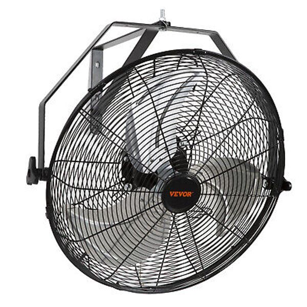 VEVOR Industrial Wall Mount Fan Waterproof Metal Fan 17.6'' 3 Speed Airflow