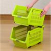 3 Pack Green Japanese Stackable Storage Kitchen Pantry Organizers Basket 4671x3