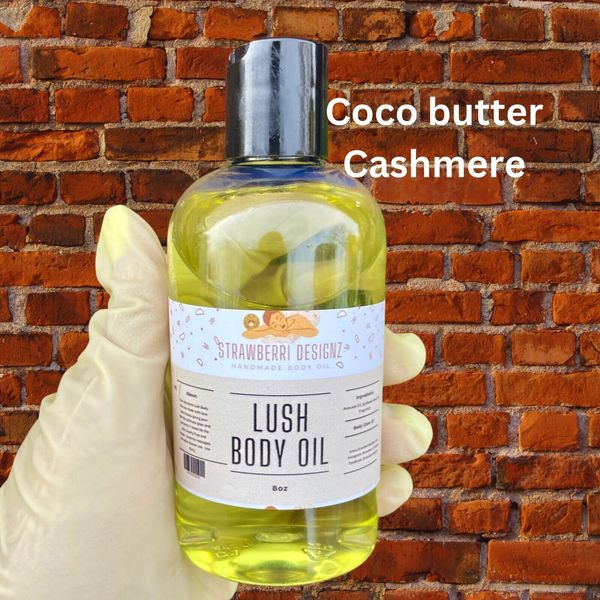 Coco Butter Cashmere Body Oil/Smooth Skin, Moisturizing |Massage Oil|- 8oz