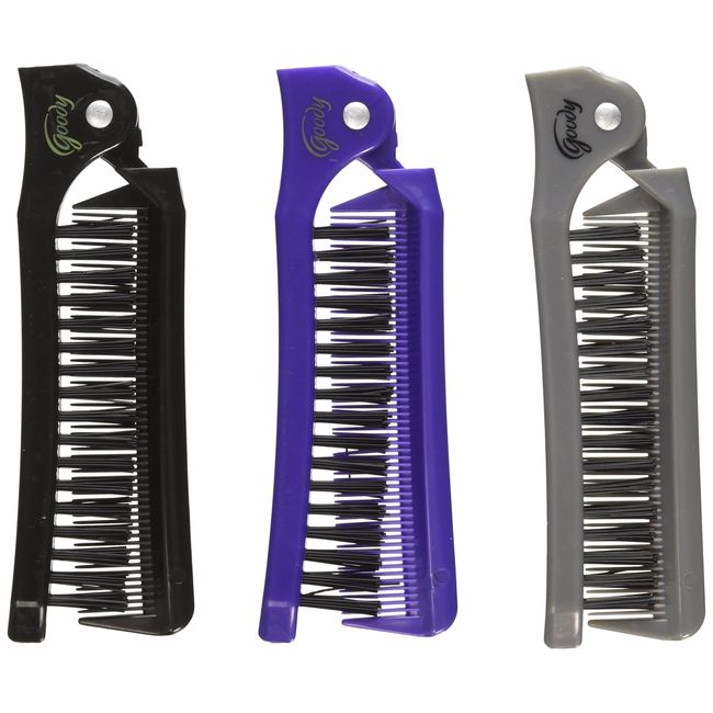 Goody Style On The Go Folding Brush & Comb, Colors May Vary 1 ea (Pack of 3)