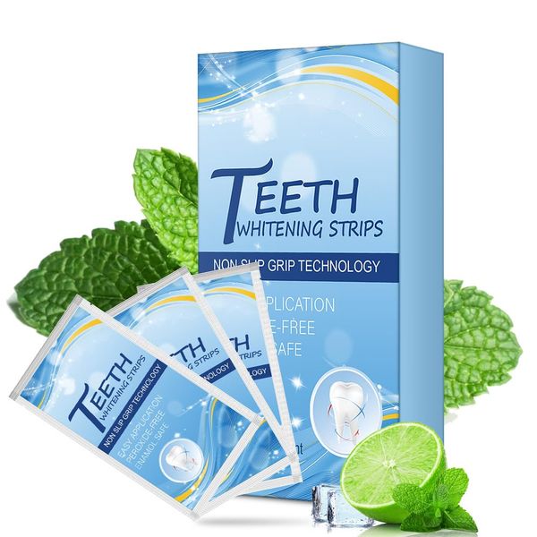 Teeth Whitening Strips, Teeth Whitening, 21Pcs Whitening Strips Enamel Safe Non-Sensitive Fast Whitening Without Any Harm, Safe Whitener for Coffee Drinkers, Yellow Stains