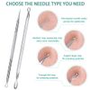 5PCS Blackhead Remover Tool Set Acne Extractor Comedone Pimples Spot and Zit Removal Tool With Case (Silver)