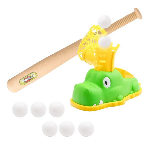 DoxiGlobal Sports Kids Baseball Pitching Machines Toys Crocodile Games Training Equipment & Practice Toy for Ages 5 6 + Children Boys Girls Birthday Gifts