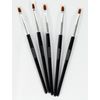 Makki 5 Curved Tip Brush Applicators for Eyelash tint & Eye Brow tinting and lash perm curl
