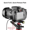 Foldable Camera L Bracket, Vertical Camera Mount Horizontal Switching Tripod Quick Release Plate, Tripod Quick Release Plate for DSLR Monopod Stabilizer Universal