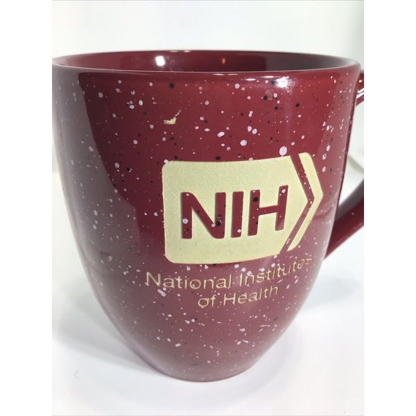 NIH COFFEE MUG. NATIONAL INSTITUTES Of HEALTH MUG. ECHED NIH Mug. B260